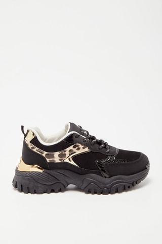 Zapatillas de cuña - Negro