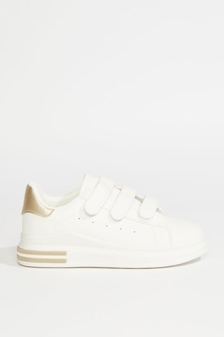 Zapatillas - Blanco y dorado