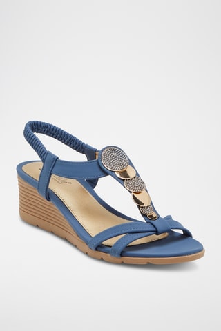 Sandalias de cuña - Azul