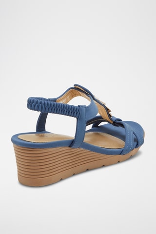 Sandalias de cuña - Azul