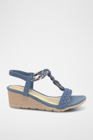 Sandalias de cuña - Azul
