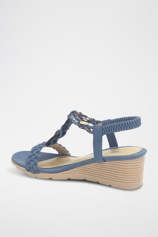 Sandalias de cuña - Azul