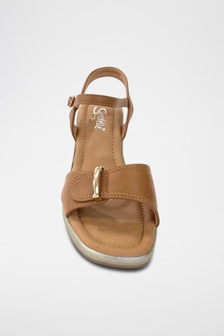 Sandalias de cuña - Camel