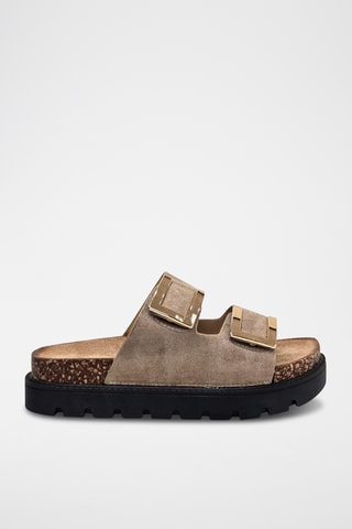 Sandalias con plataforma - Topo