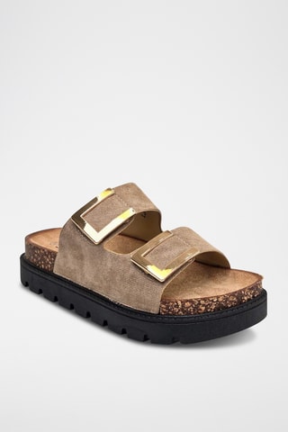 Sandalias con plataforma - Topo