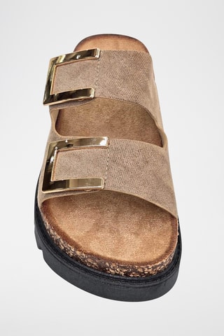 Sandalias con plataforma - Topo