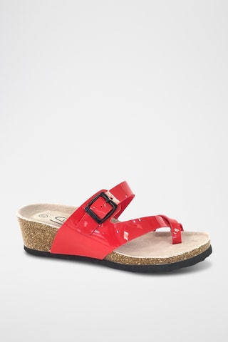 Sandalias de cuña - Rojo