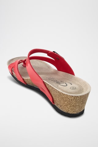 Sandalias de cuña - Rojo