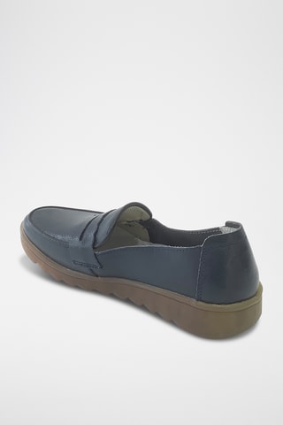 Mocassins en cuir - Bleu