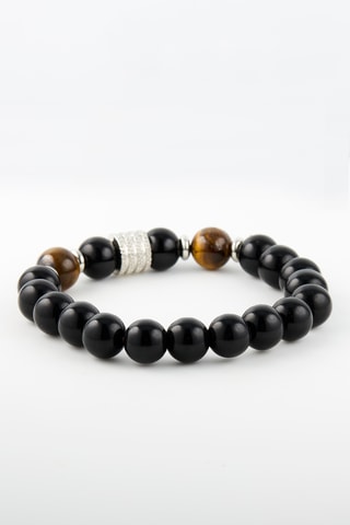 Bracelet - Obsidiennes et œils-de-tigre