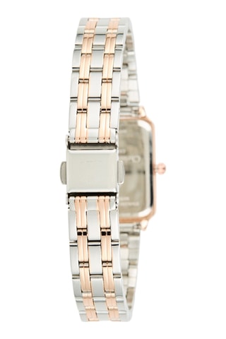 Montre à quartz en métal - Argenté et doré rose