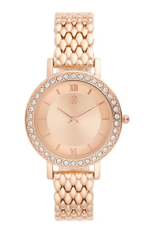 Montre à quartz en alliage - Doré rose