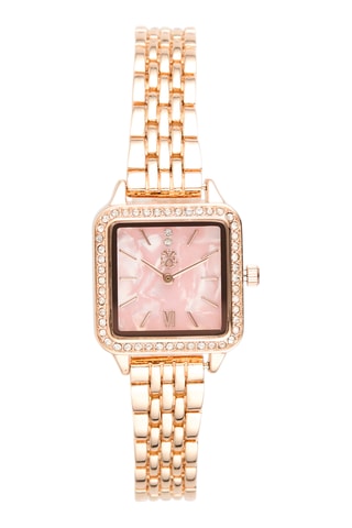 Montre à quartz en alliage - Doré rose et rose