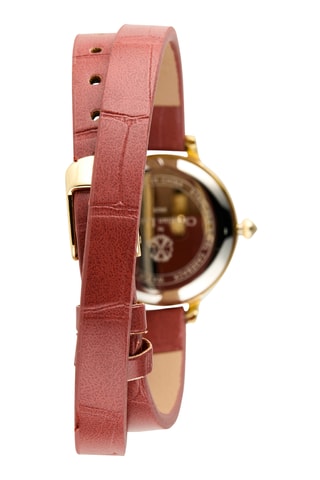 Montre à quartz en synthétique - Rose et doré