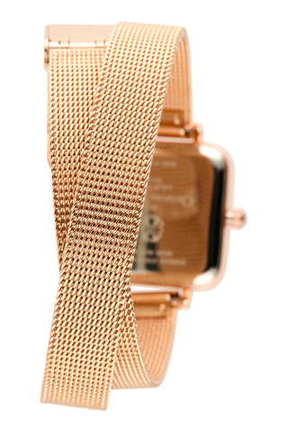 Montre à quartz en alliage - Doré rose et blanc