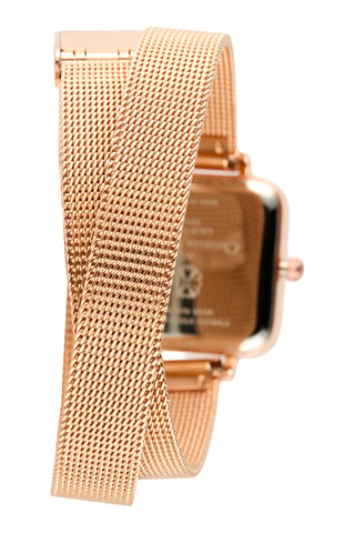 Montre à quartz en alliage - Doré rose et noir