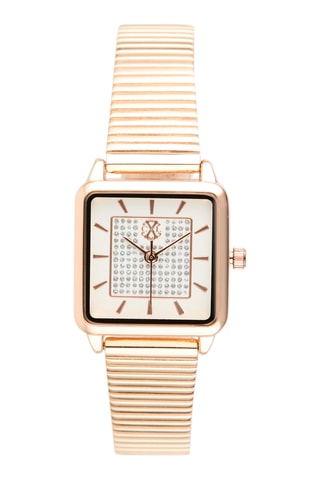 Montre à quartz en alliage - Doré rose et blanc