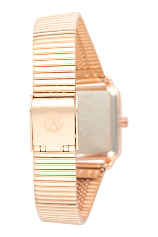 Montre à quartz en alliage - Doré rose et blanc