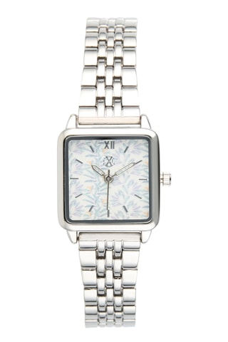 Montre à quartz en métal - Argenté et blanc
