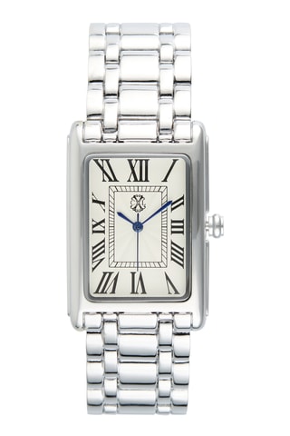 Montre à quartz en métal - Argenté et écru