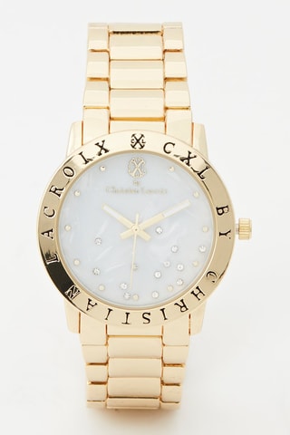 Montre à quartz en alliage - Doré et blanc