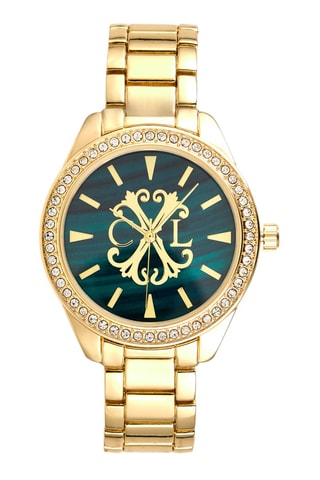 Montre à quartz en alliage - Doré et vert