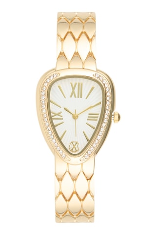 Montre à quartz en alliage - Doré et blanc