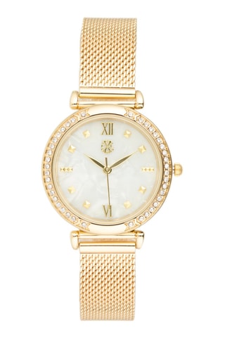 Montre à quartz en alliage - Doré et blanc