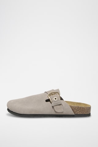 Sabots en cuir - Taupe