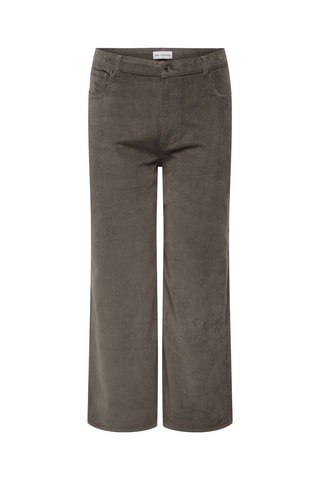 Pantalon wide legs taille haute en velours - Anthracite