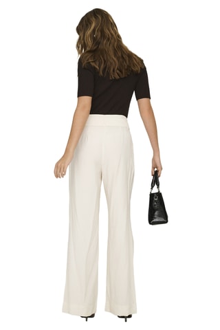 Pantalon wide legs taille haute - Blanc