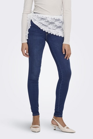 Jean skinny taille haute - Bleu foncé