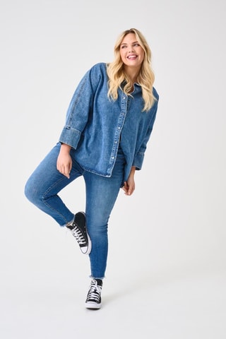 Jean skinny en coton biologique - Bleu foncé