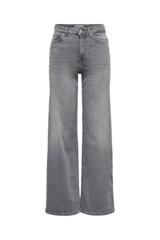 Jean taille haute en coton biologique - Gris