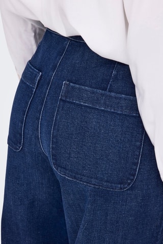 Jean wide legs taille haute - Bleu foncé
