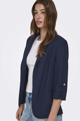 Veste en lin - Bleu marine