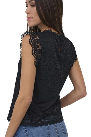 Top en dentelle - Noir