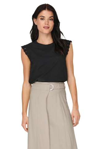 Top en coton biologique - Noir