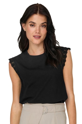 Top en coton biologique - Noir