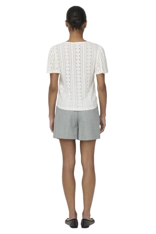 Top en broderie anglaise - Blanc