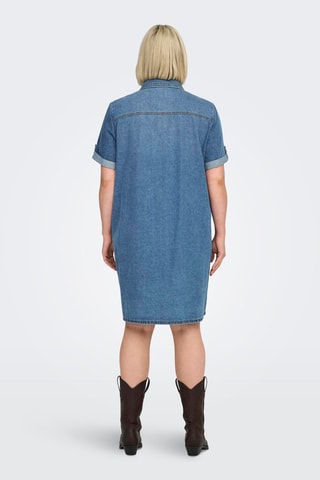 Robe chemise en jean - Bleu cobalt