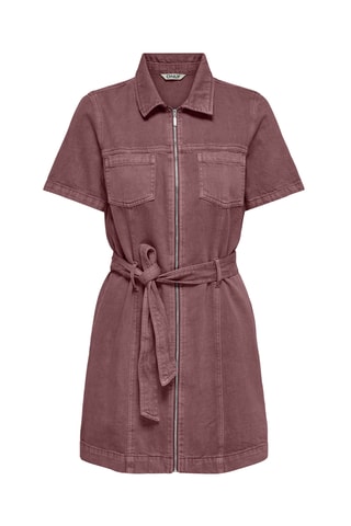 Robe chemise en jean - Marron
