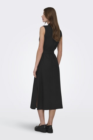 Robe chemise en lin - Noir