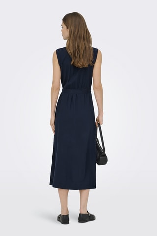 Robe chemise en lin - Bleu marine