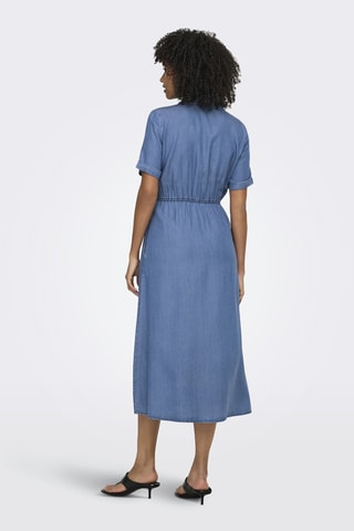Robe chemise en jean - Bleu cobalt