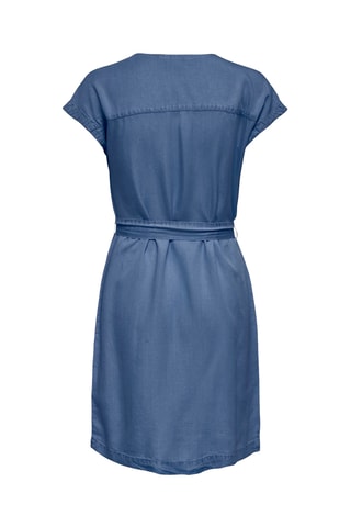 Robe patineuse en jean - Bleu cobalt