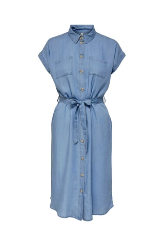 Robe chemise en jean - Bleu cobalt