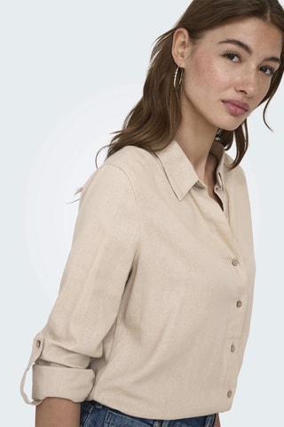 Chemisier loose en lin - Beige