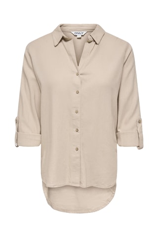 Chemisier loose en lin - Beige