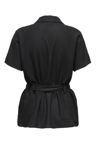 Chemisier en lin - Noir